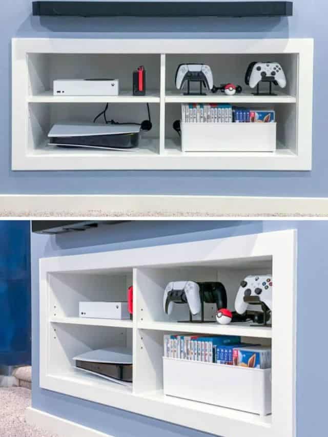 HOW TO BUILD A GAMING CONSOLE SHELF The Handyman's Daughter