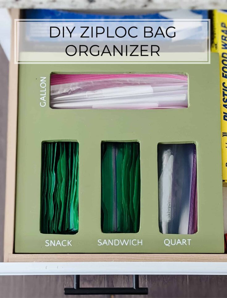 DIY ziploc bag organizer