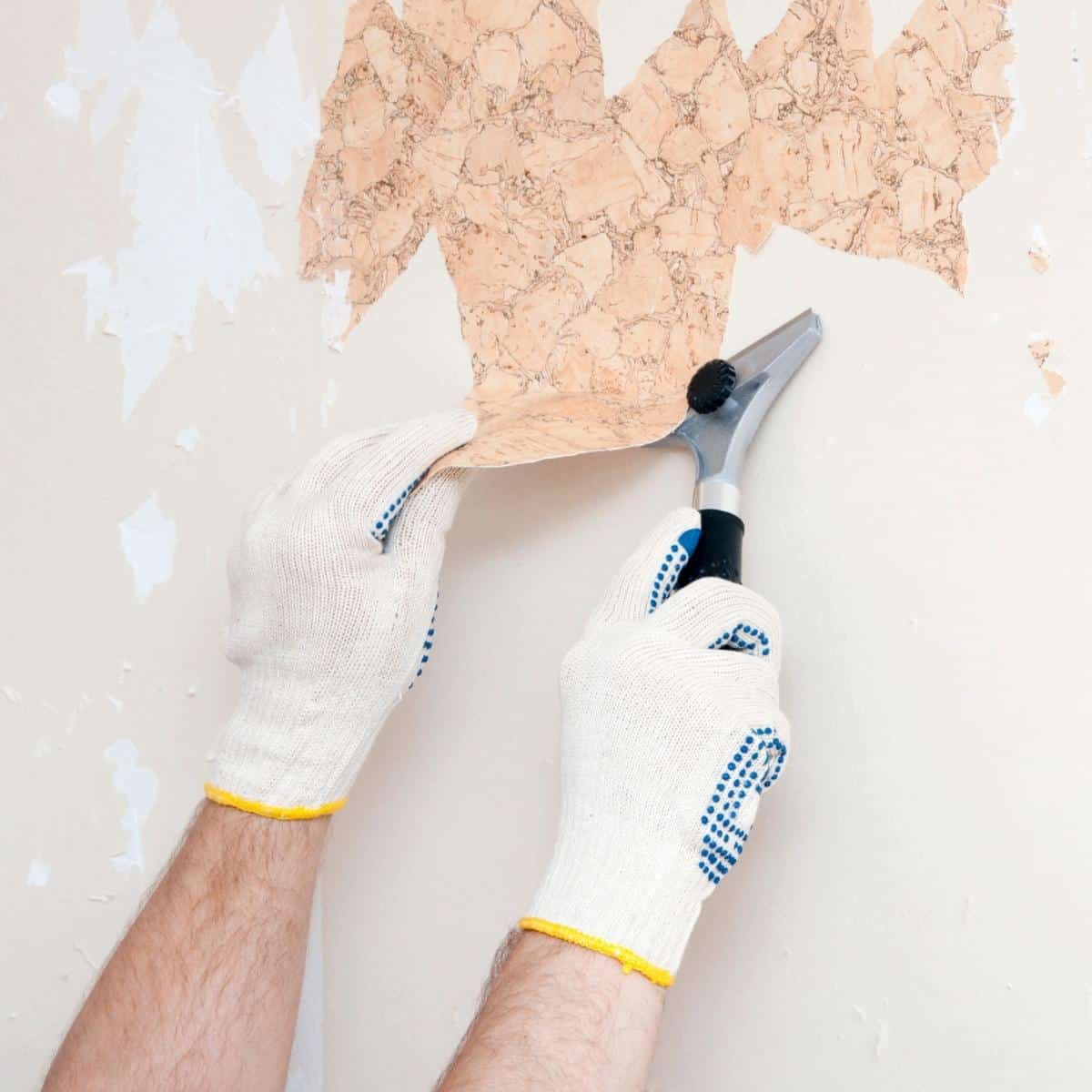 using a scraping tool to remove wallpaper