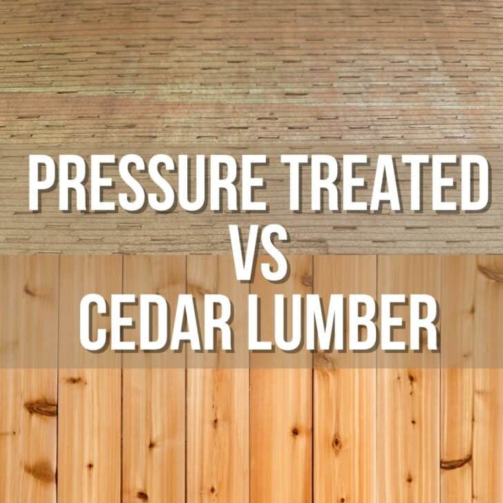 cedar vs pressure treated lumber
