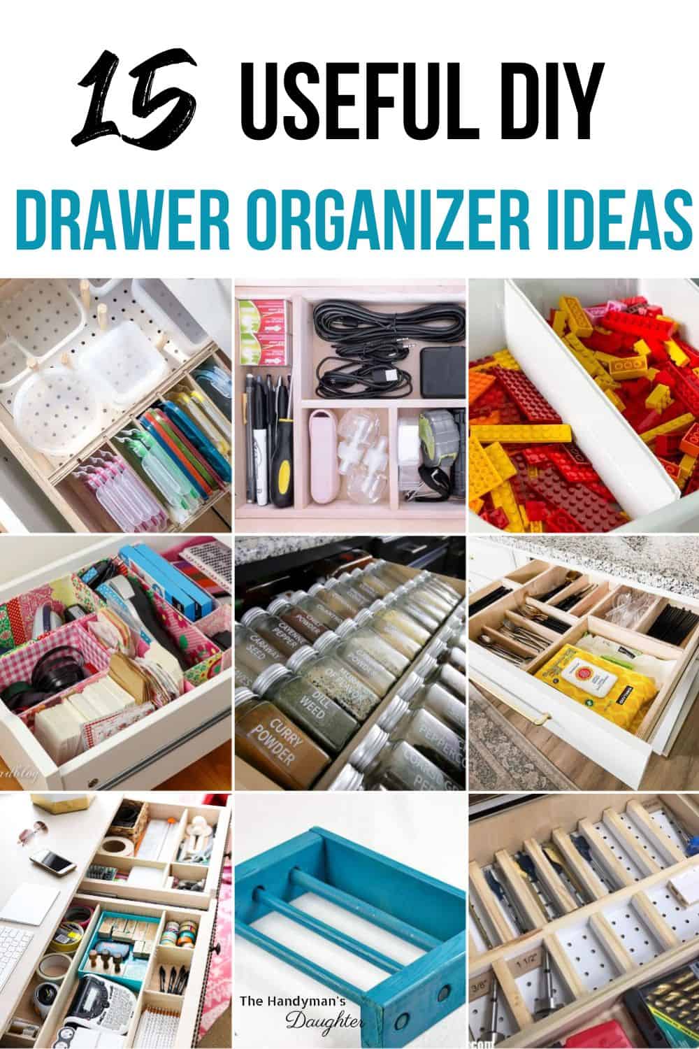15 useful DIY drawer organizer ideas collage