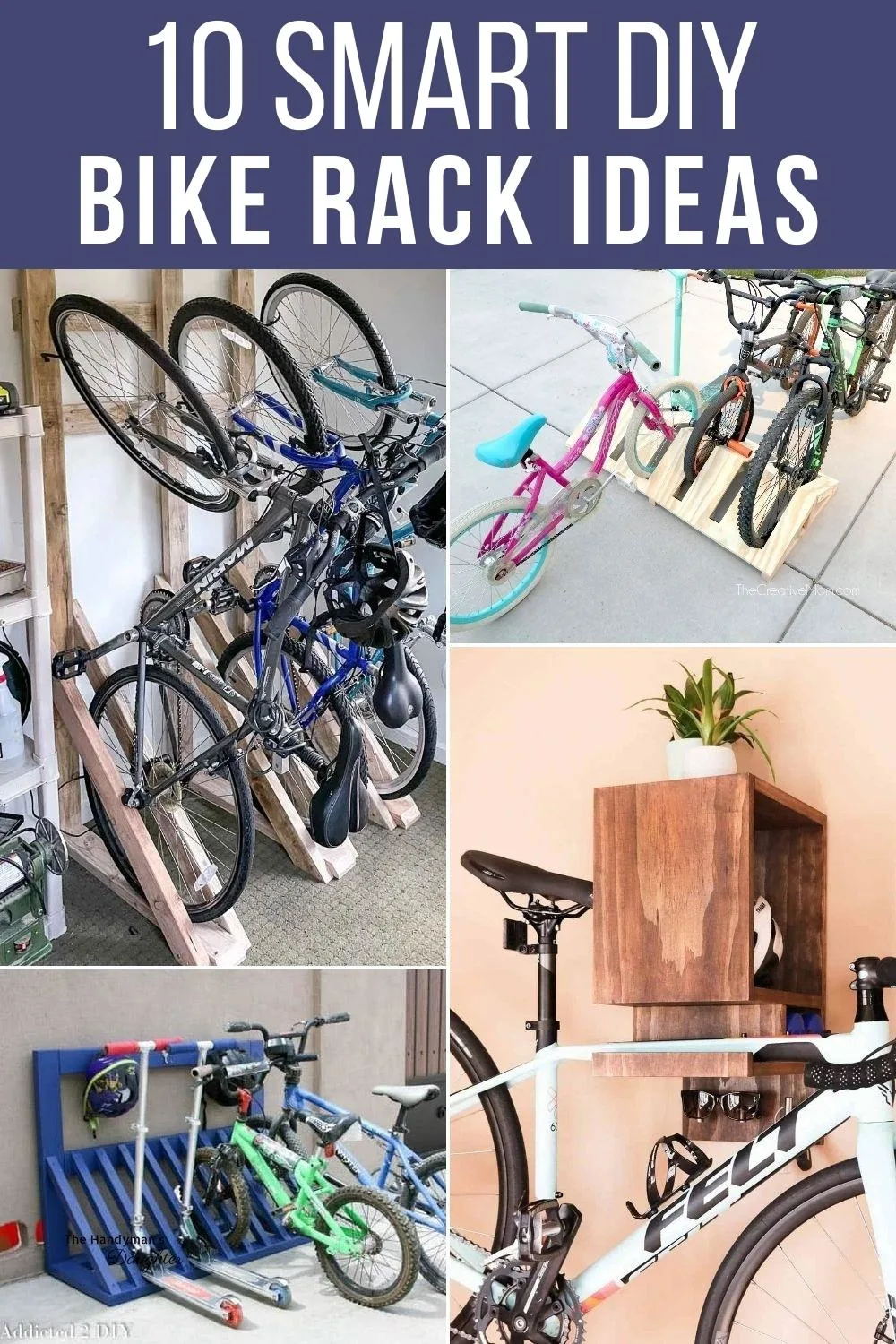 10 Smart DIY Bike Rack Ideas for your Garage - The Handyman's Daughter