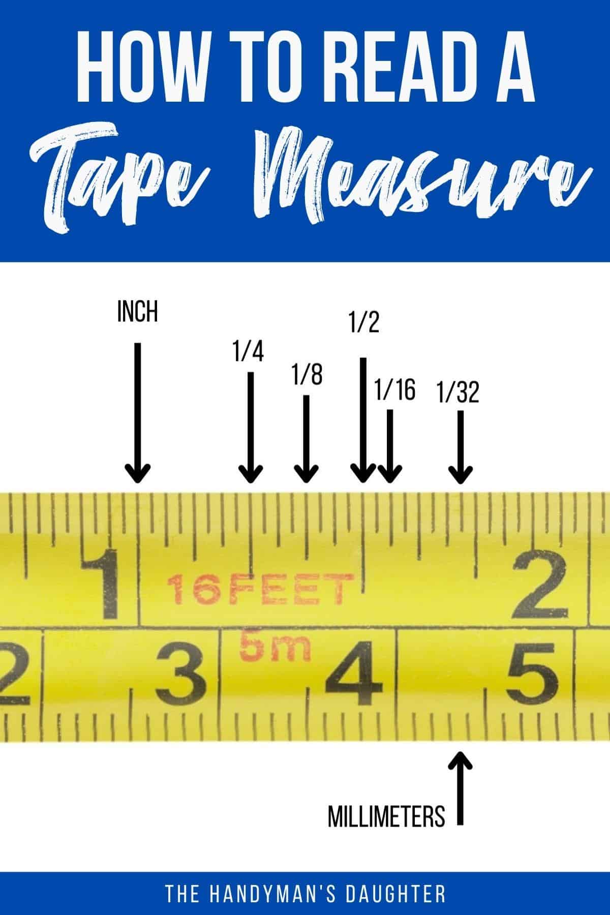 How To Read A Tape Measure The Handyman s Daughter