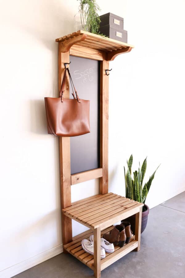 15 Amazing DIY Hall Tree Ideas with Plans - The Handyman's Daughter