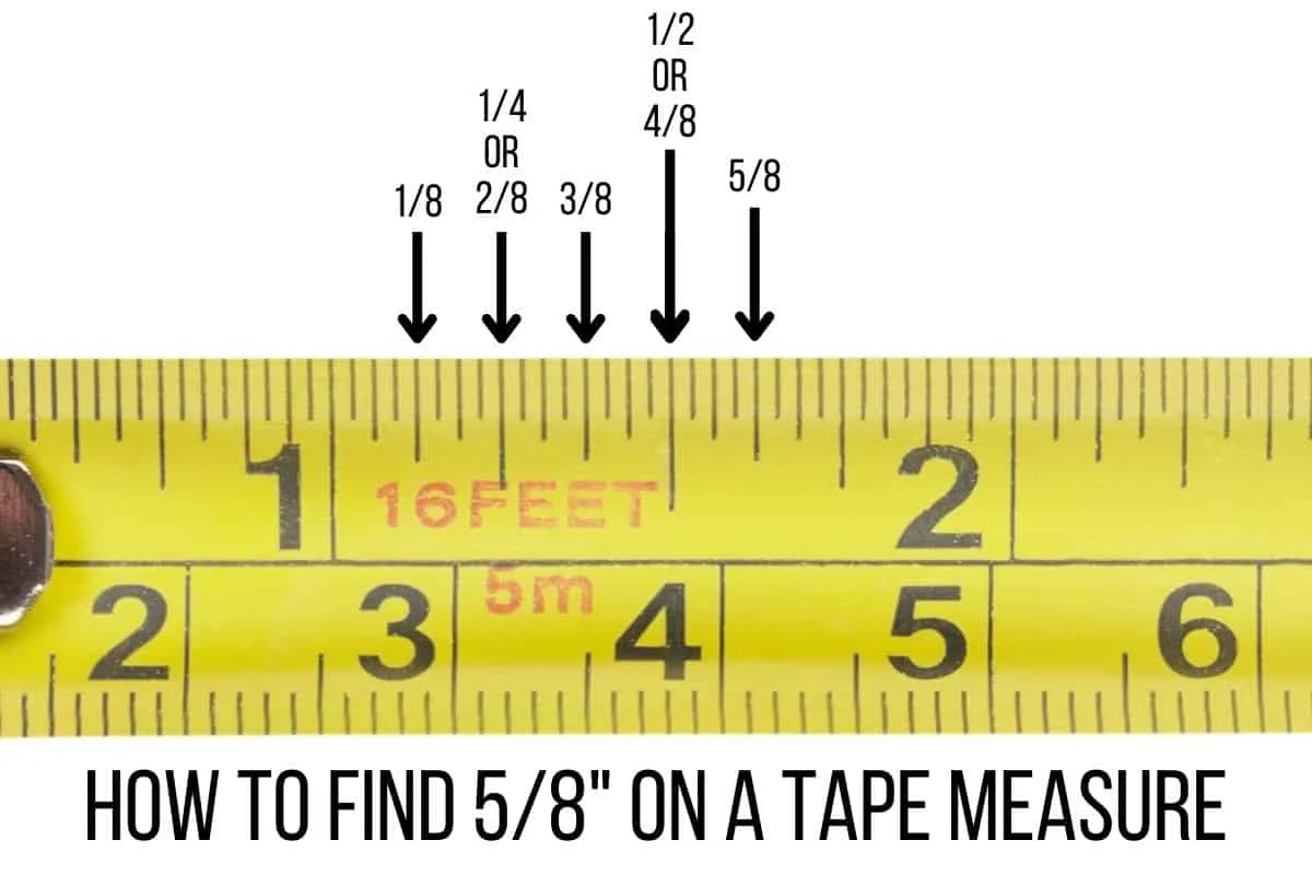 how to find ⅝ on a tape measure