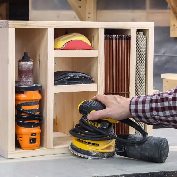 DIY Sandpaper storage solution for the french cleat wall system!