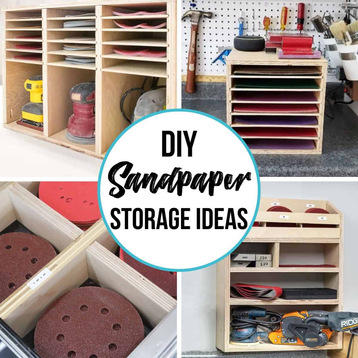 Say goodbye to messy sandpaper drawers with this DIY sandpaper organiz