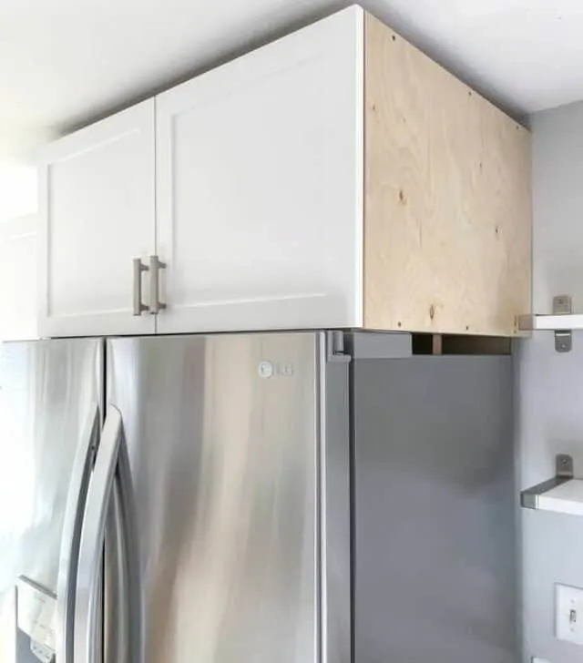 above fridge cabinet