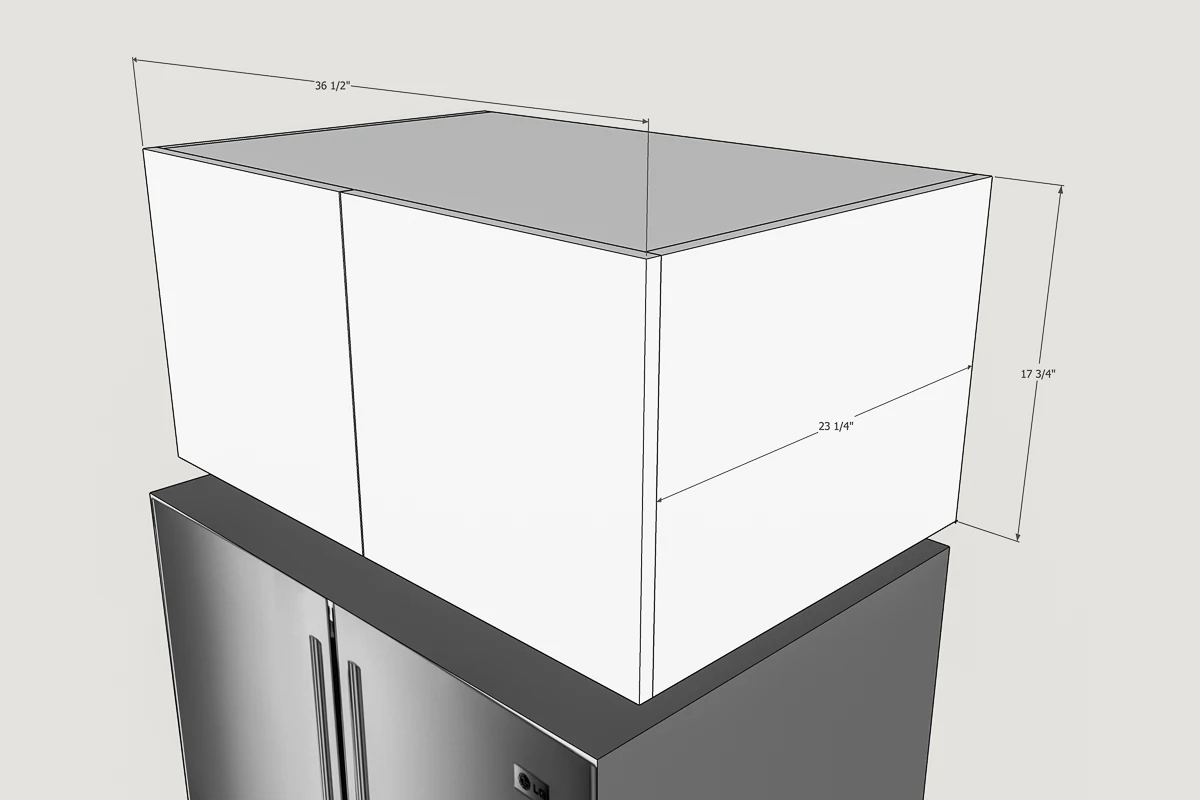 How To Make An Above Fridge Cabinet