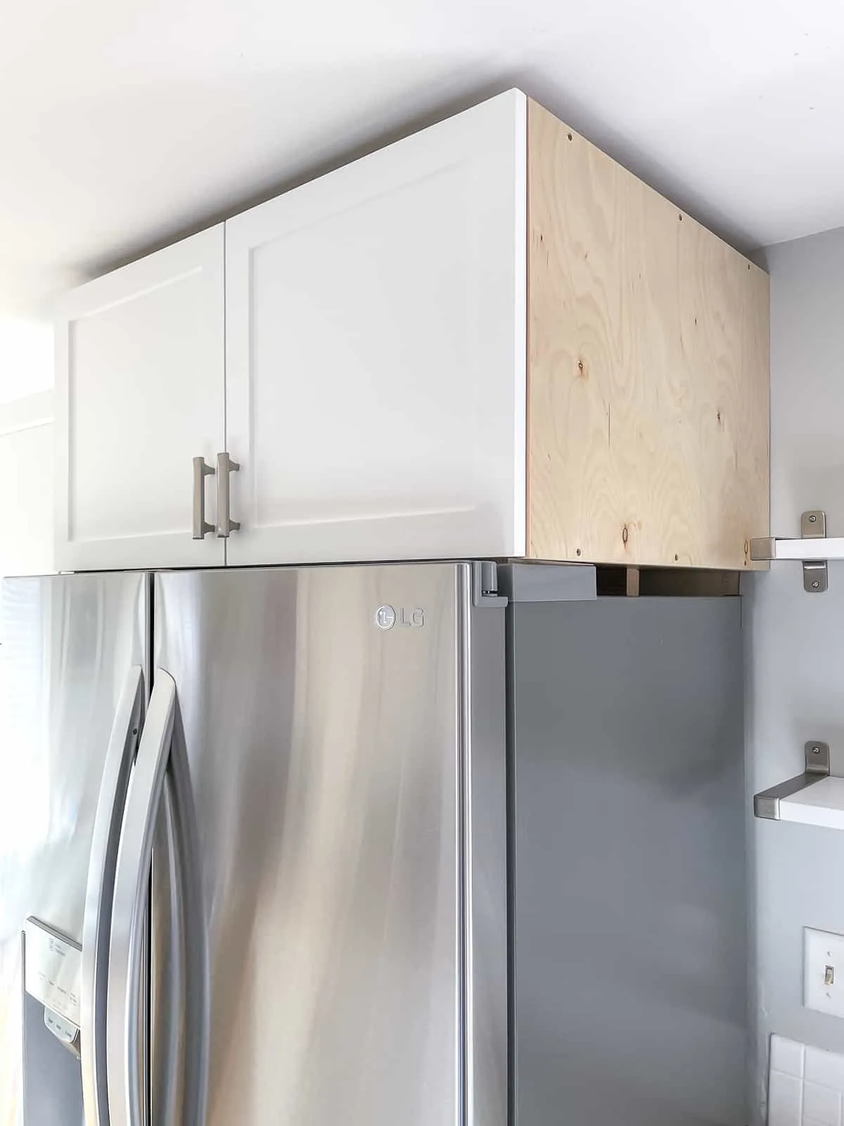 DIY over fridge cabinet