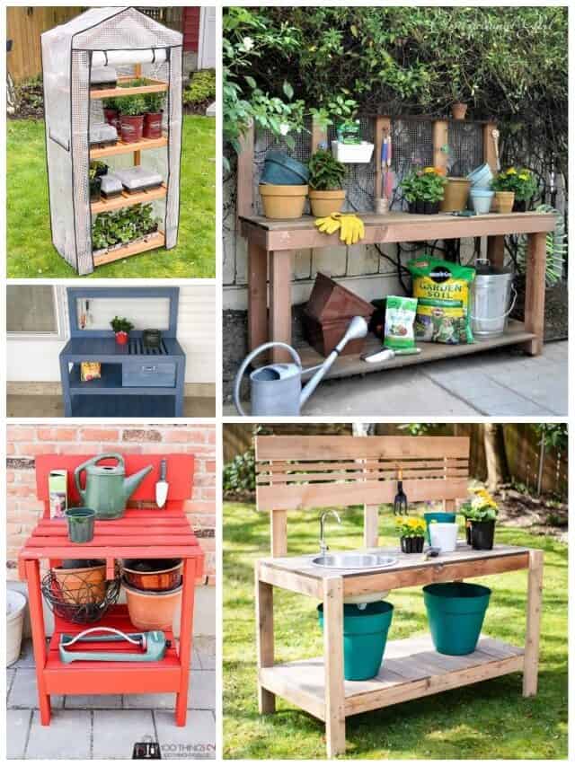 20 DIY POTTING BENCH IDEAS