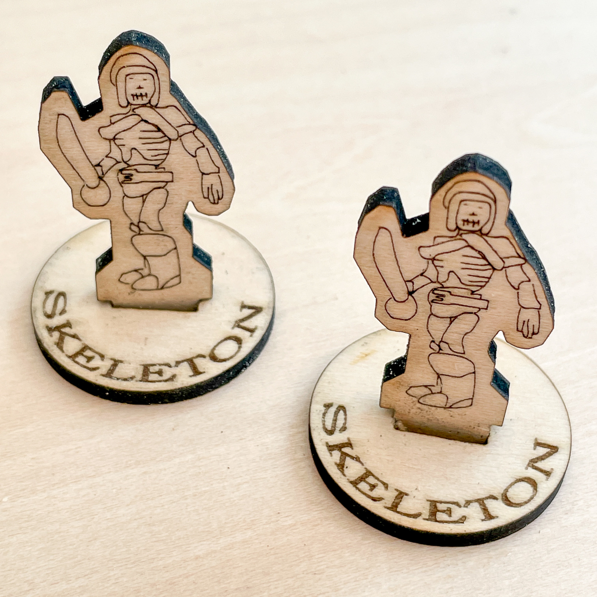 dungeons and dragons minifigures cut on the laser cutter