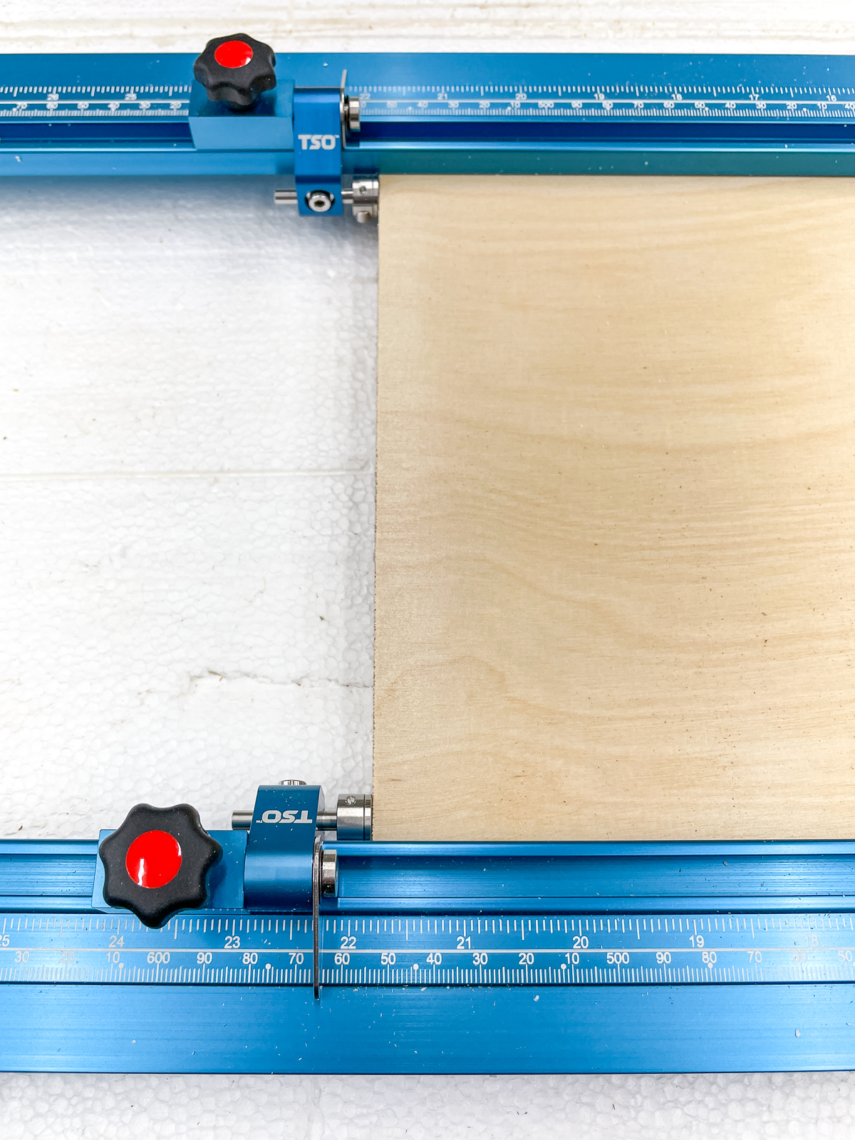 end stops on TSO parallel guides for track saw