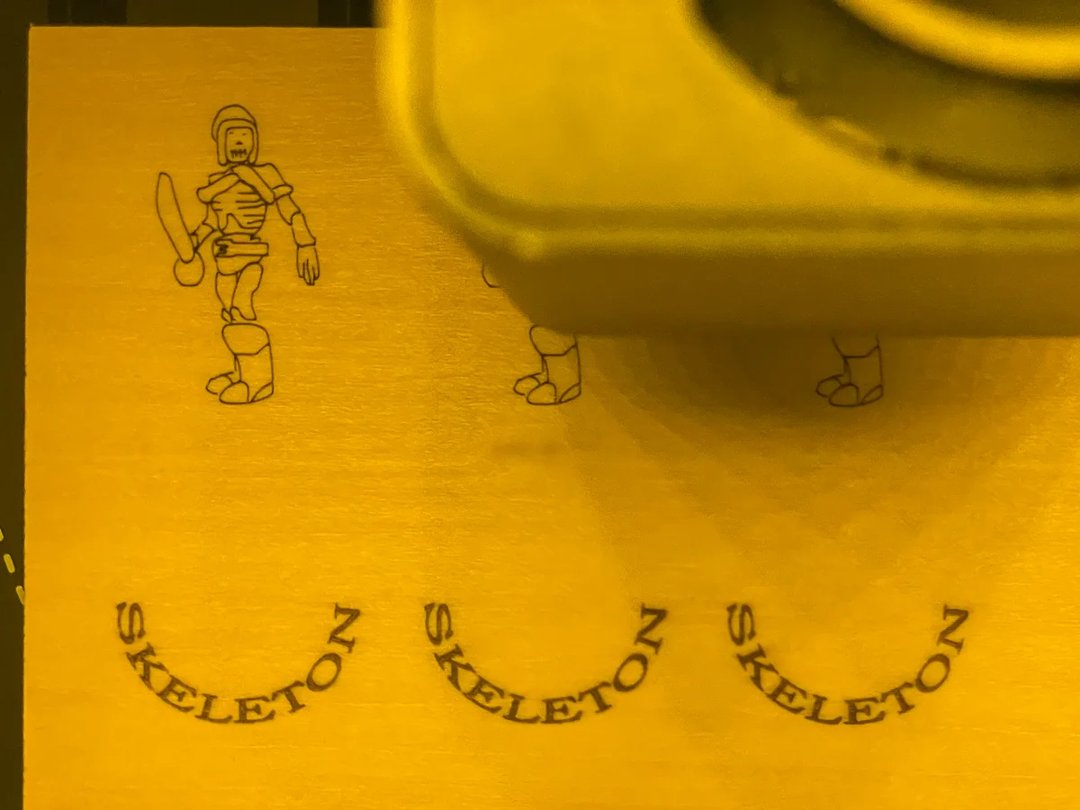 scoring line drawings with the laser cutter