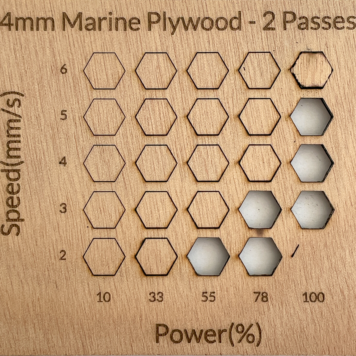 4mm marine plywood cut test on xTool M1