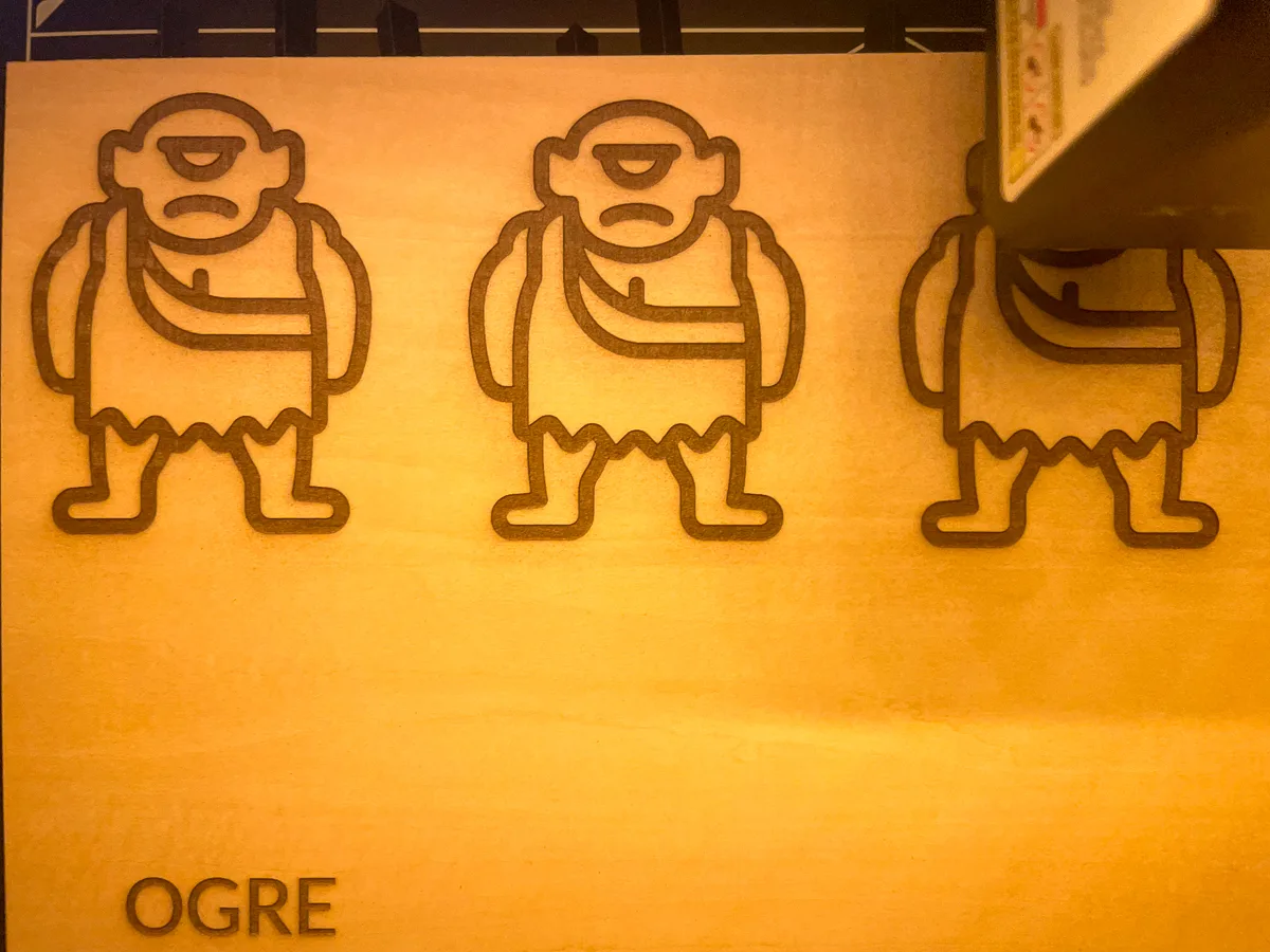 engraving ogre dnd miniatures with the xTool M1 laser cutter