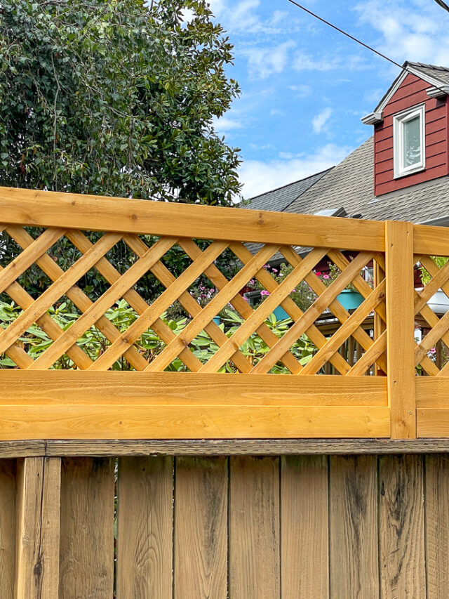 HOW TO BUILD A FENCE TOP TRELLIS