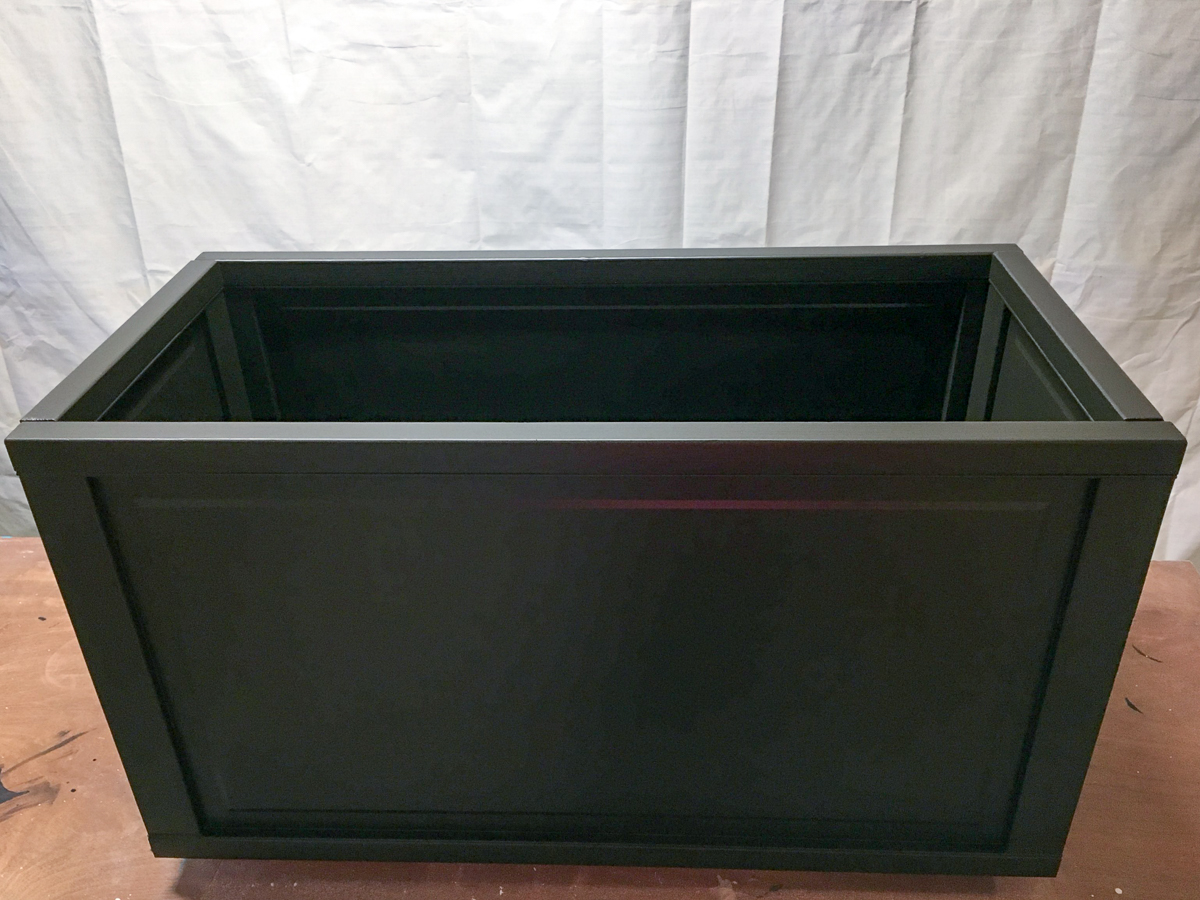 DIY toy box after painting