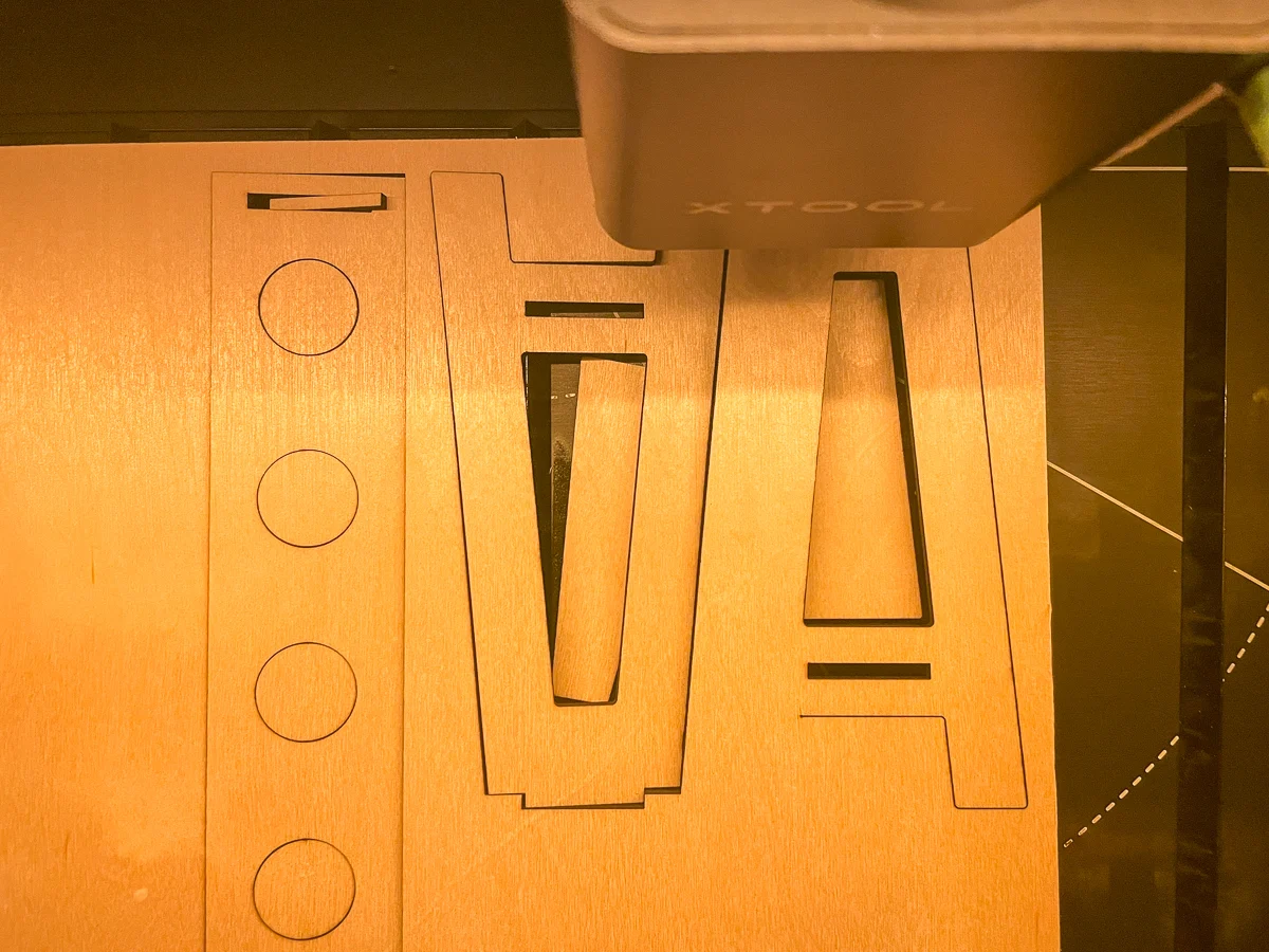 cutting pieces for DIY propagation station with a laser cutter