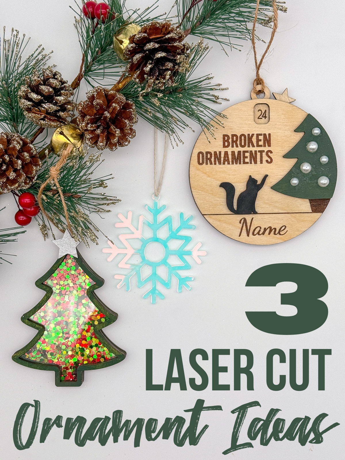 3 laser cut ornament ideas
