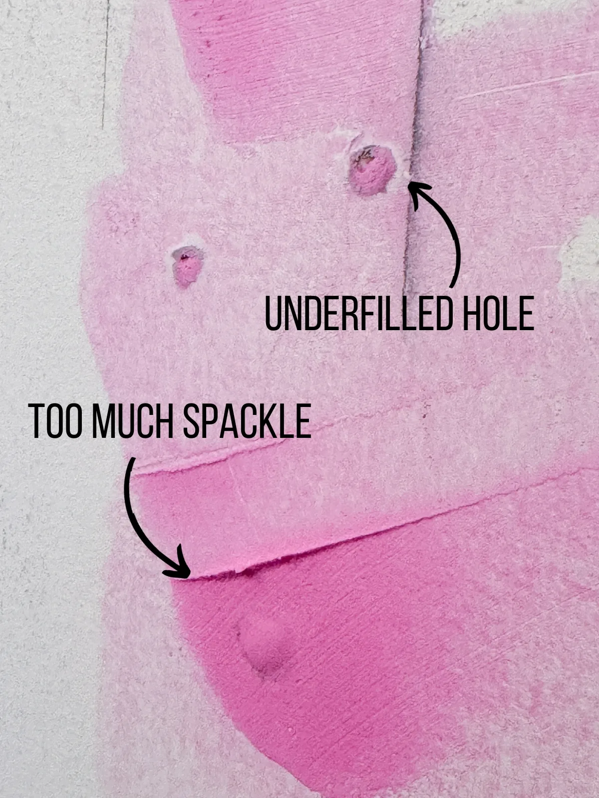 underfilled vs overfilled holes in drywall