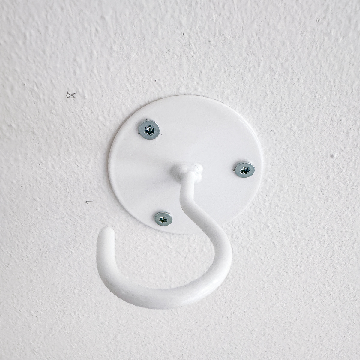 ceiling hook installed