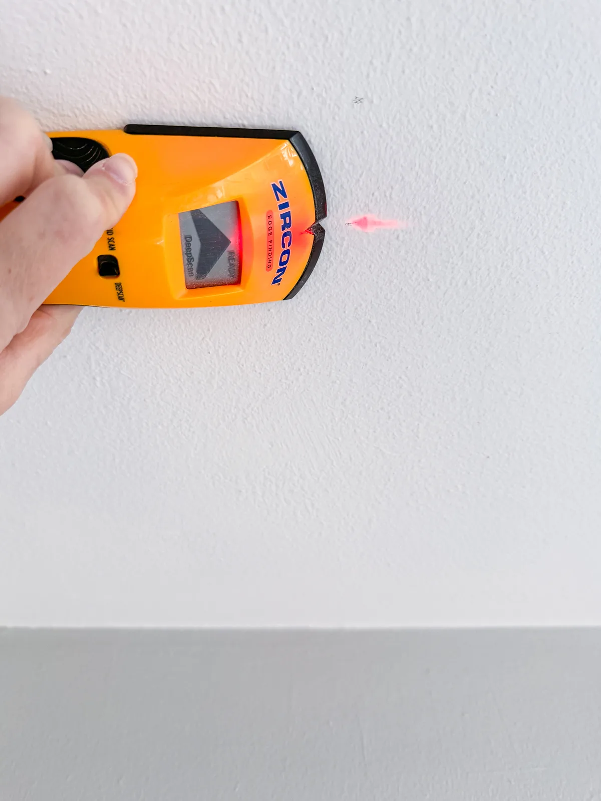 locating joists in the ceiling with a stud finder