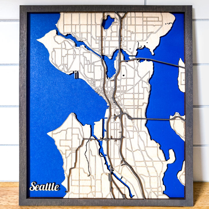 laser cut city map