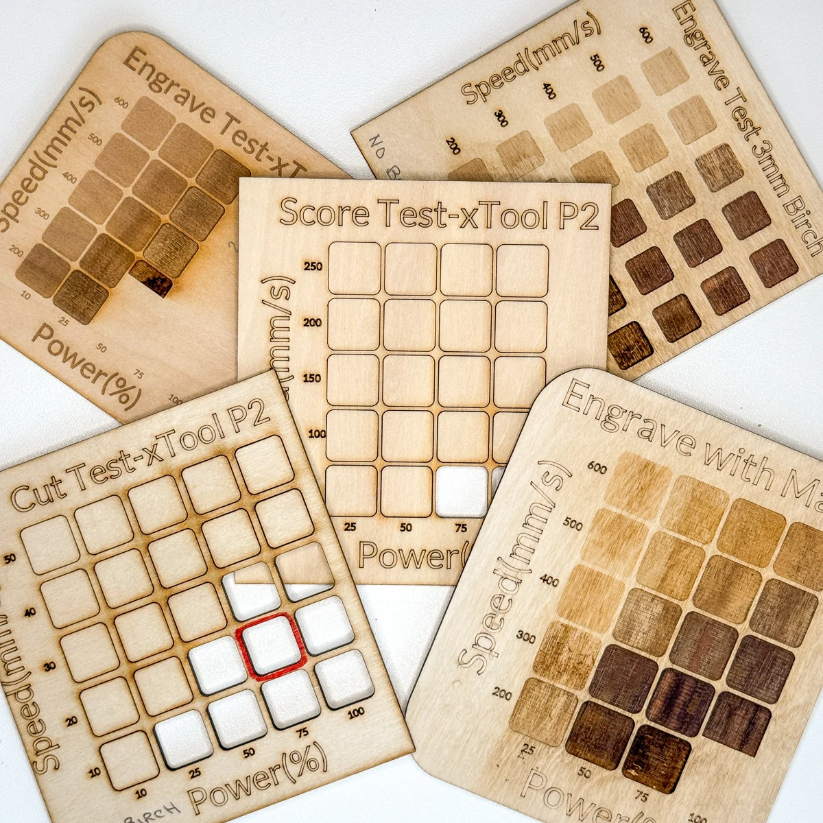 various laser test grids