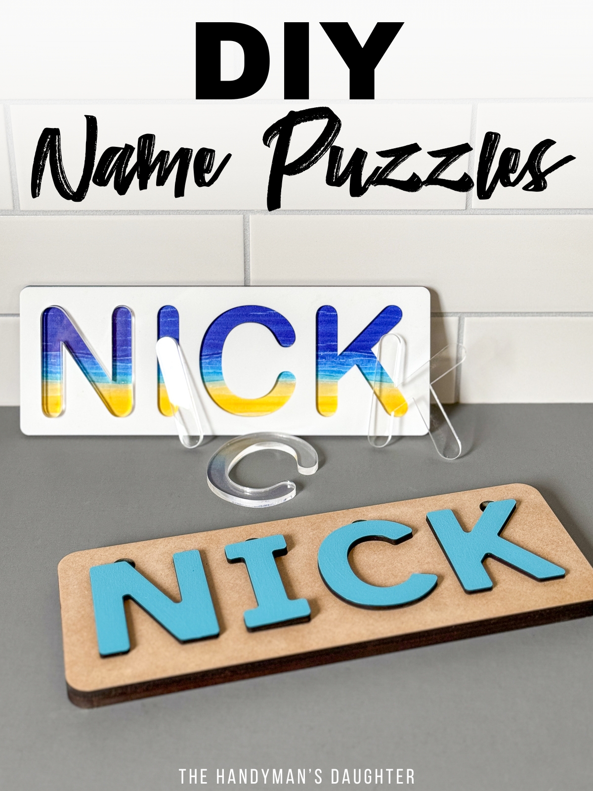 DIY Personalized Name Puzzles