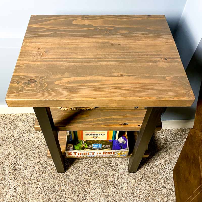 solid wood end table