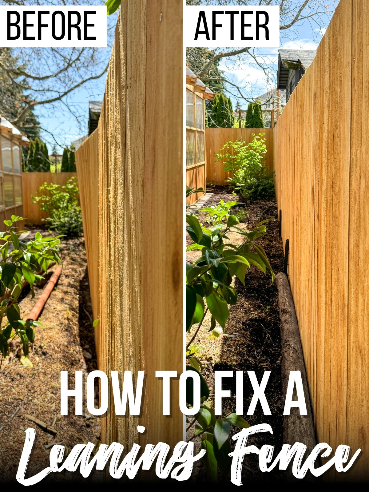 how to fix a leaning fence post