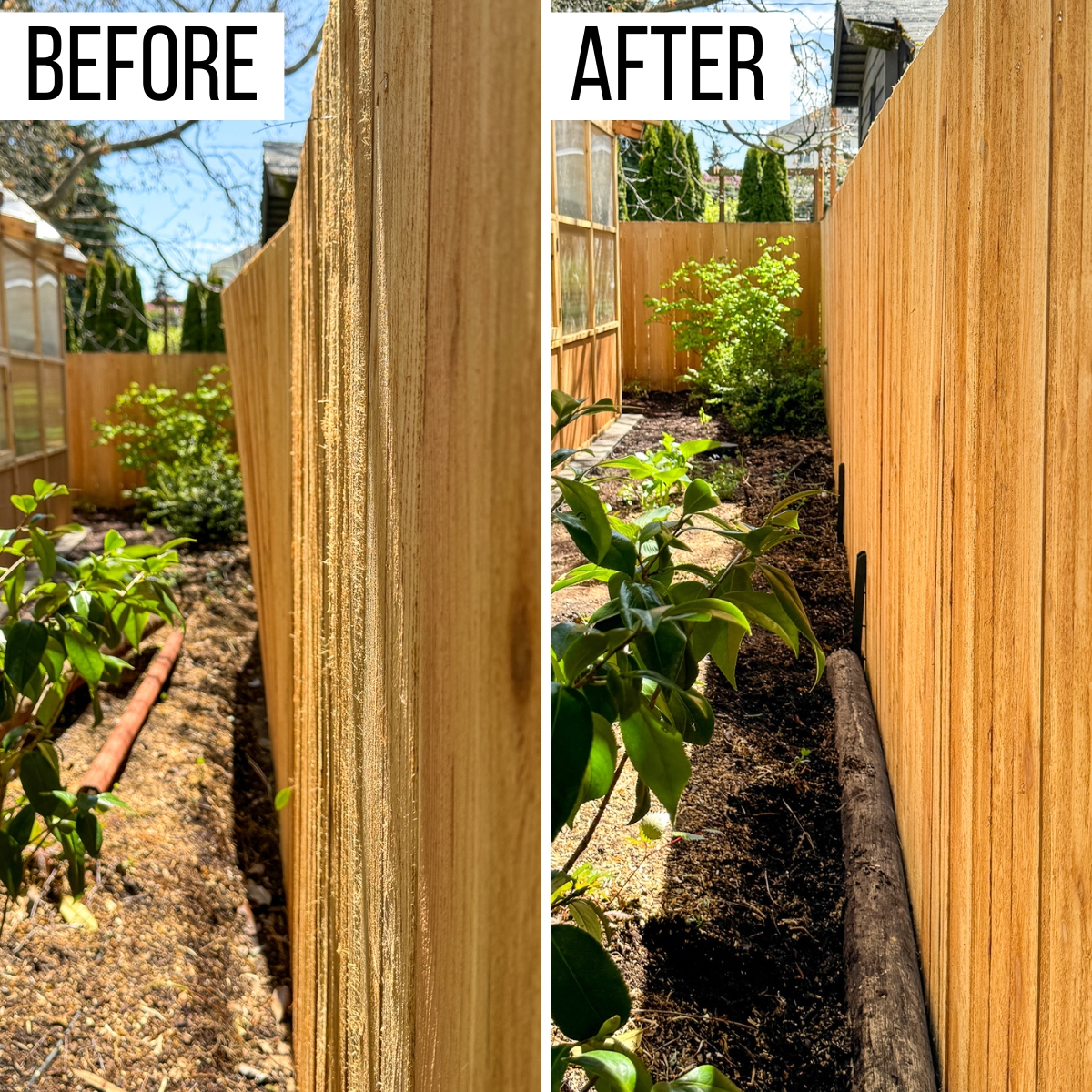 how to fix a leaning fence before and after photos
