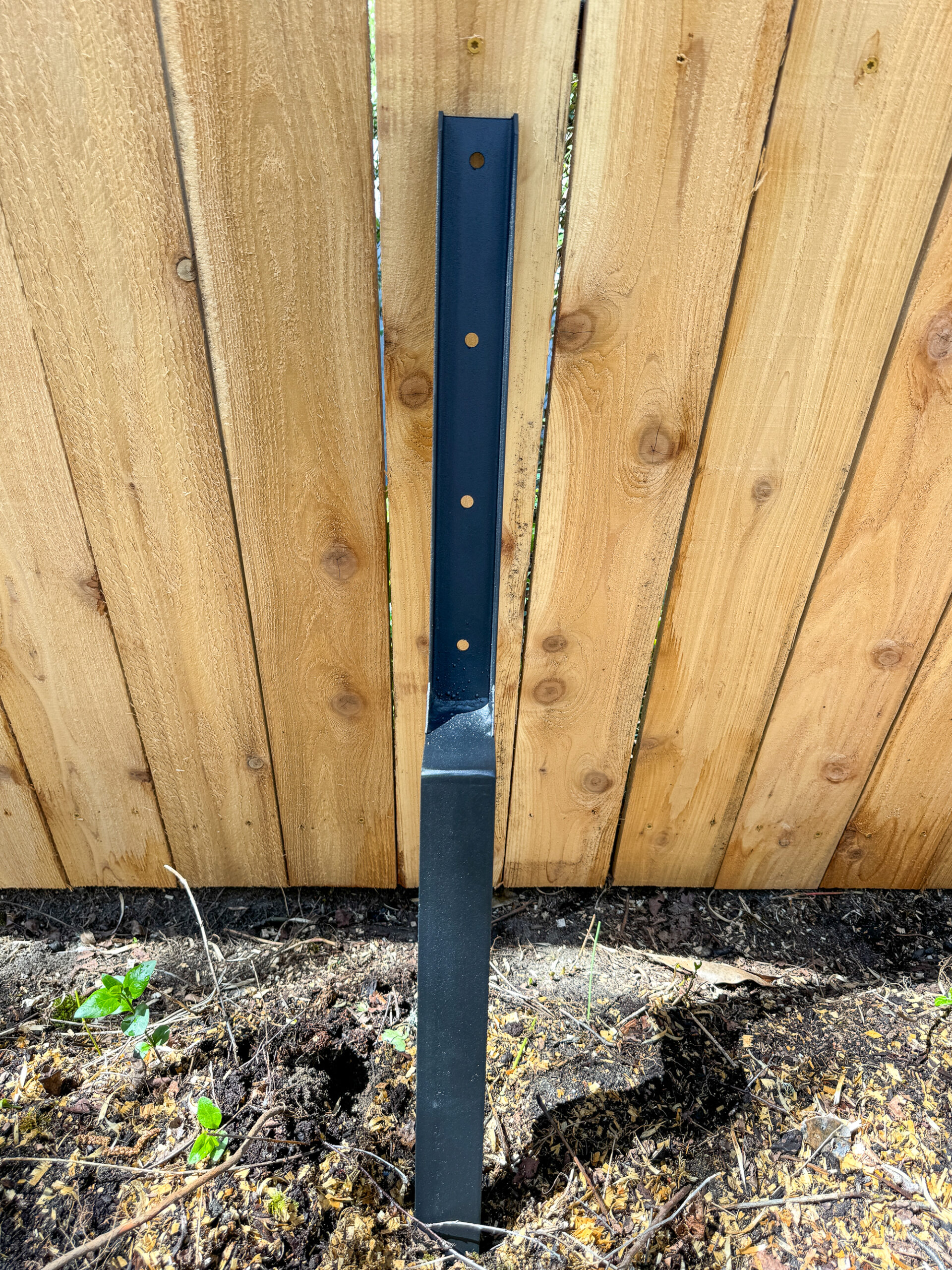leaning fence post repair bracket
