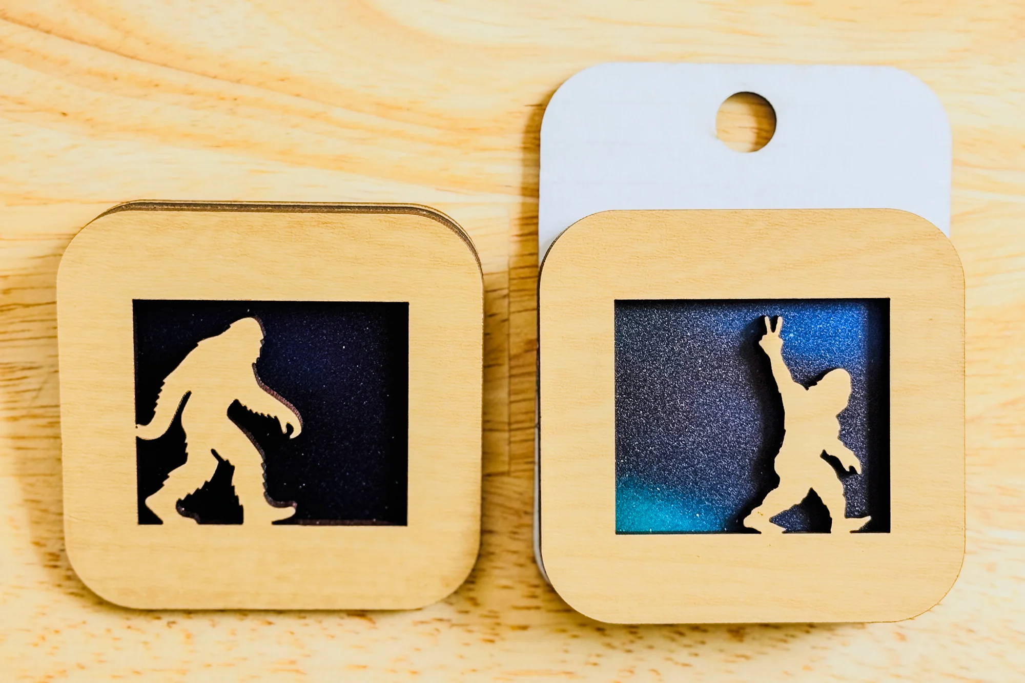 night light covers with and without white backer